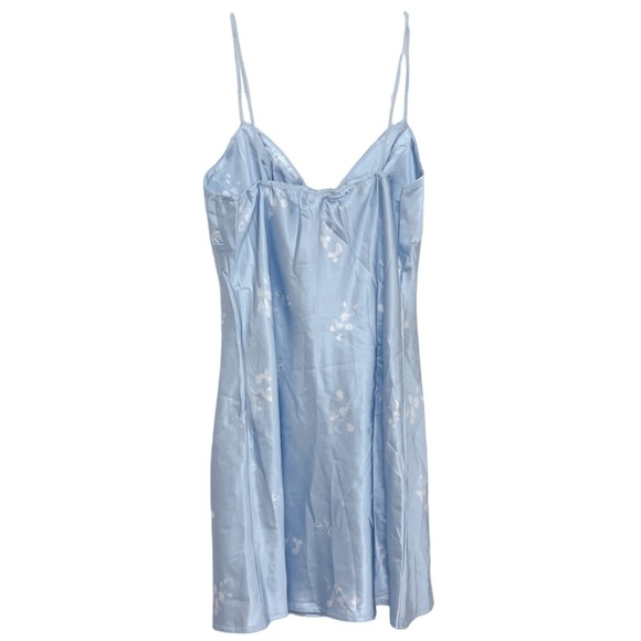 PRINCESS POLLY • Blue Floral Stargazing Mini Spaghetti Strap Dress - Picture 7 of 15